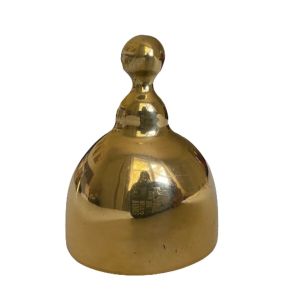 Vintage Hampton Brass Woman Figural Hand Bell Collectible Decorative Accent - Picture 2 of 6